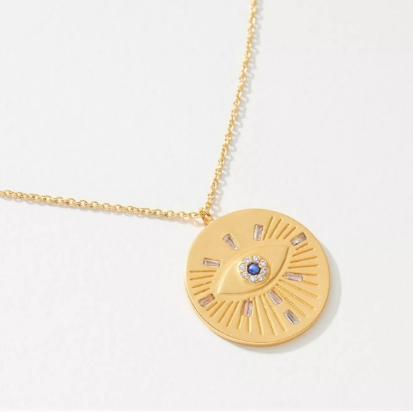 Anthropologie Spirit Eye Coin Pendant Necklace - Picture 11 of 11